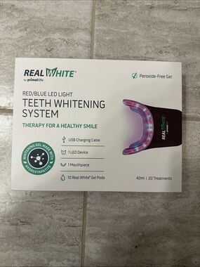 Real White Red/Blue LED Teeth Whitening System